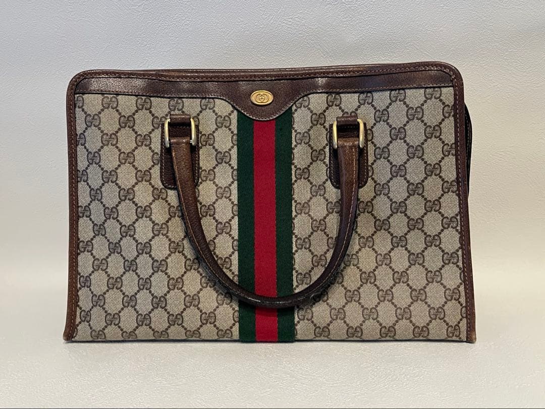 1*す様 GUCCIオールドグッチ ハンドバック ビジネスバッグ