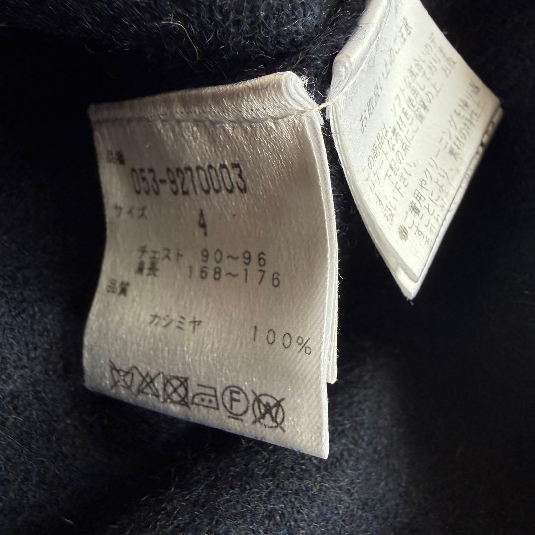 カシミヤ100% パーリーゲイツ　ニット　セーター　紺　濃紺　4 M〜L相当