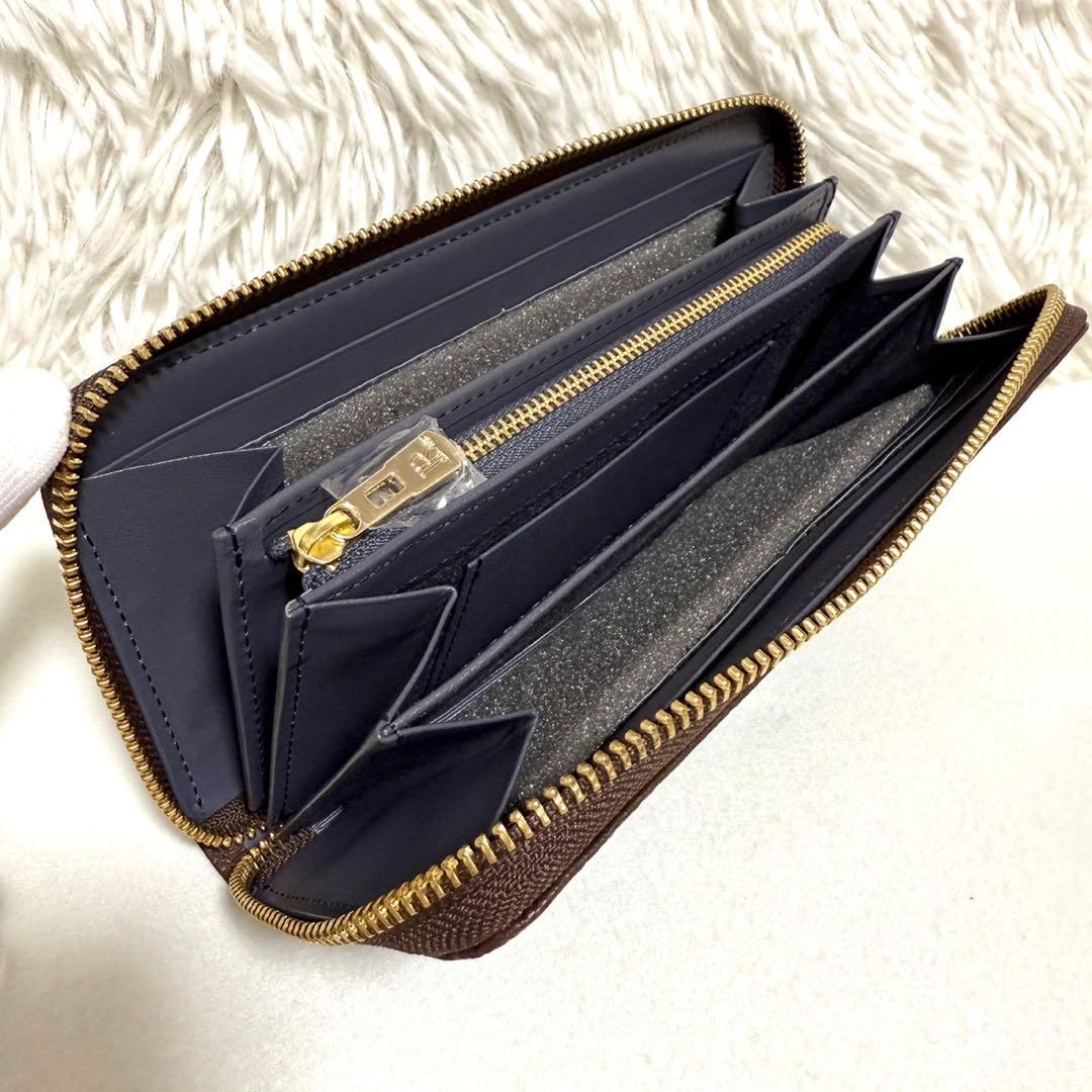未使用 ラシット モノグラム プレート ラウンドジップ ウォレット 長財布
