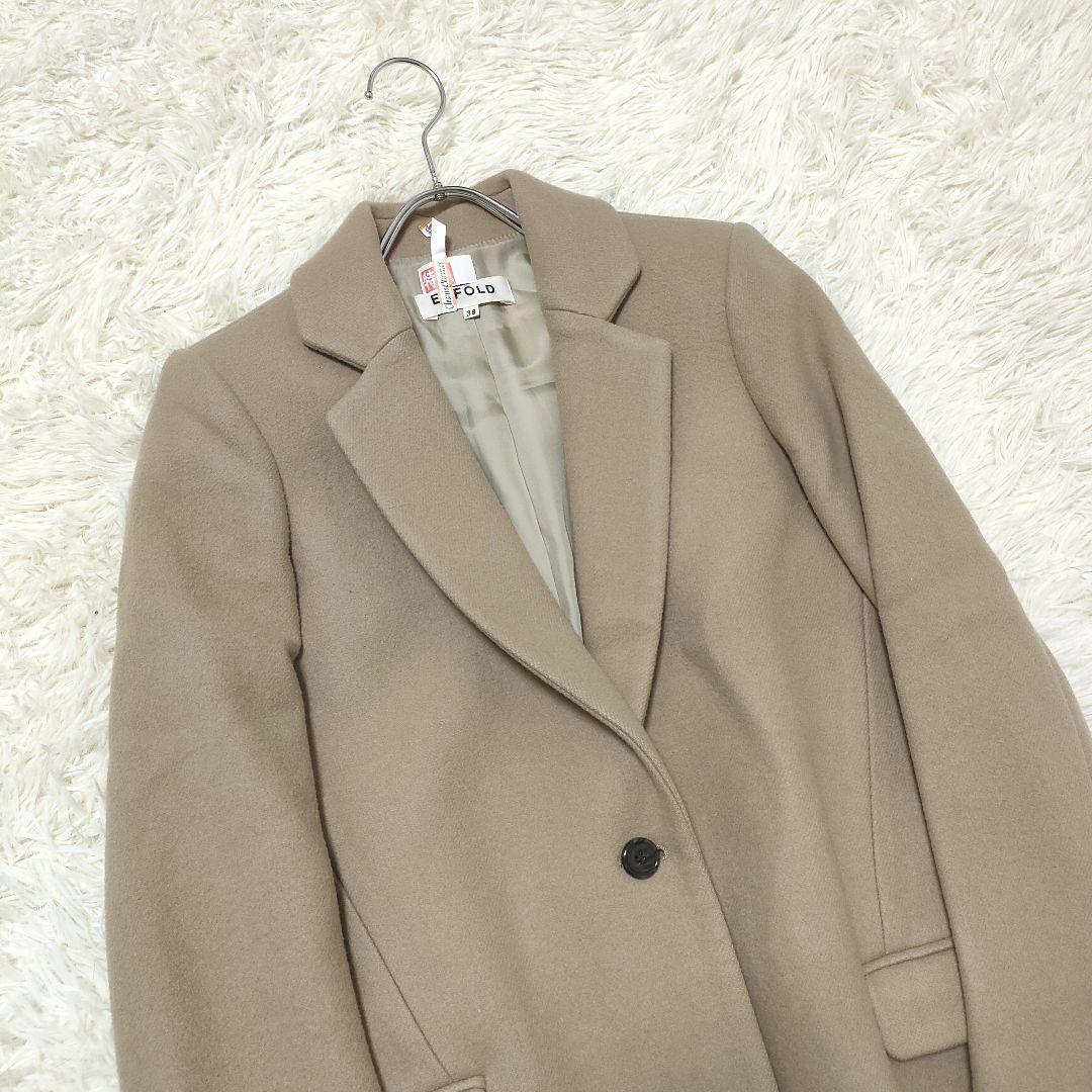 【人気商品】ENFOLD メルトンテーラーコクーンコート キャメル サイズ38