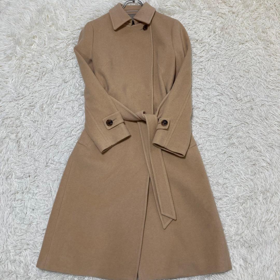 Paul Stuart✨ベルテッドロングコート　カシミヤ　　ウール　比翼　M
