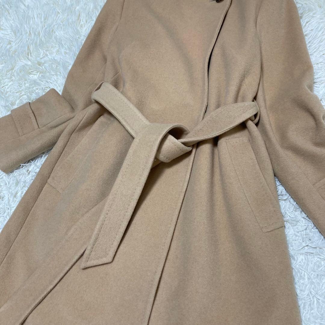 Paul Stuart✨ベルテッドロングコート　カシミヤ　　ウール　比翼　M