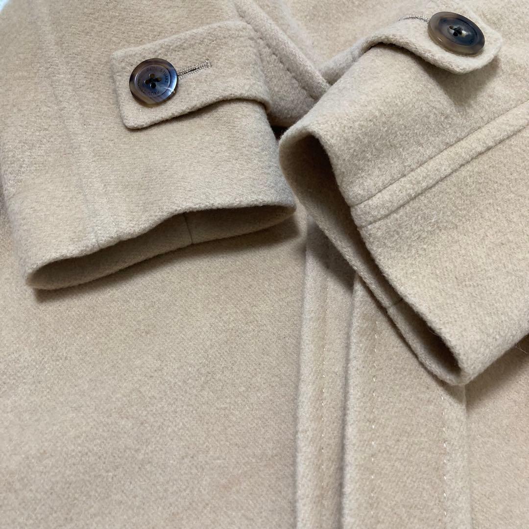 Paul Stuart✨ベルテッドロングコート　カシミヤ　　ウール　比翼　M