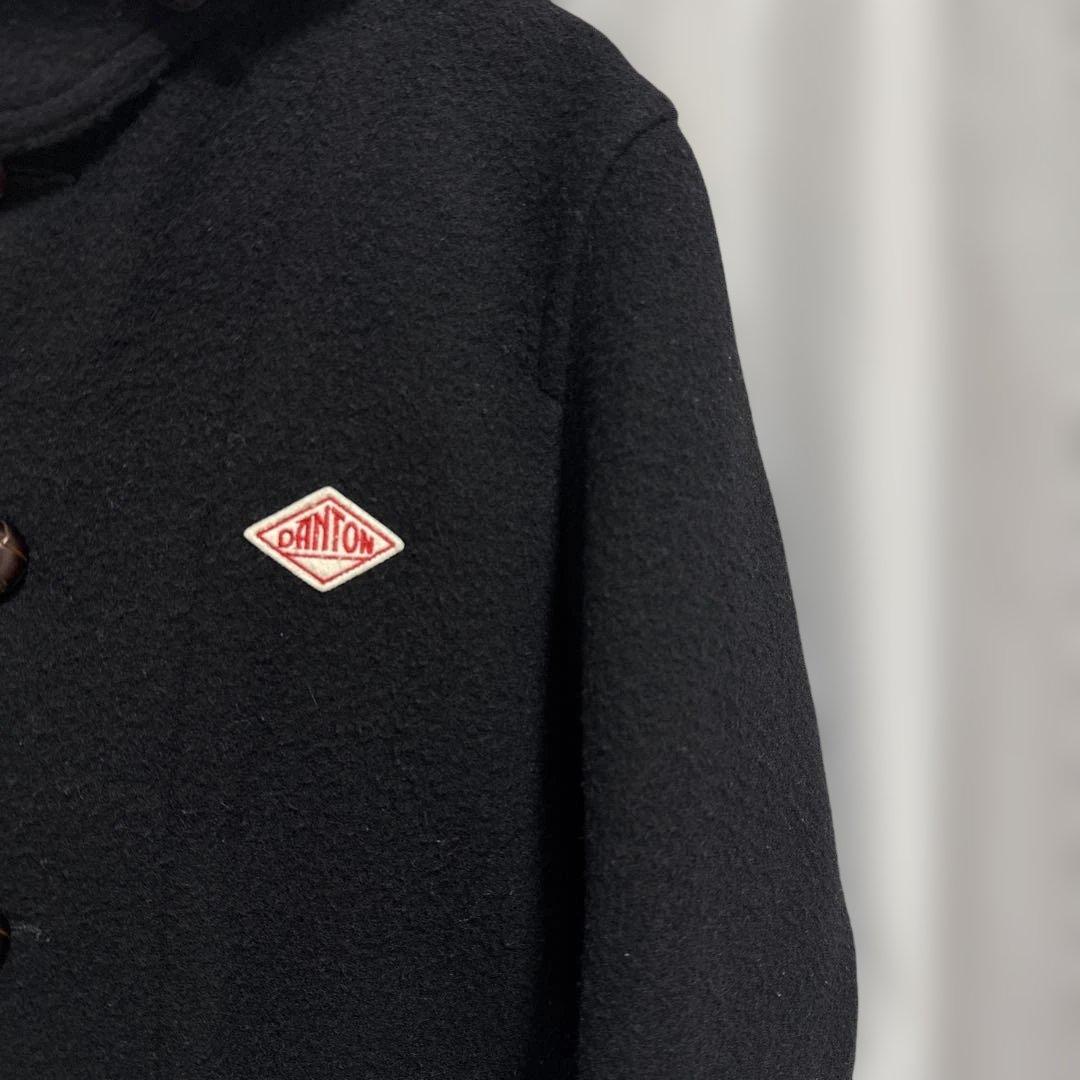 DANTON ウールモッサジャケット/クルミボタン/38/ウール　ブラック