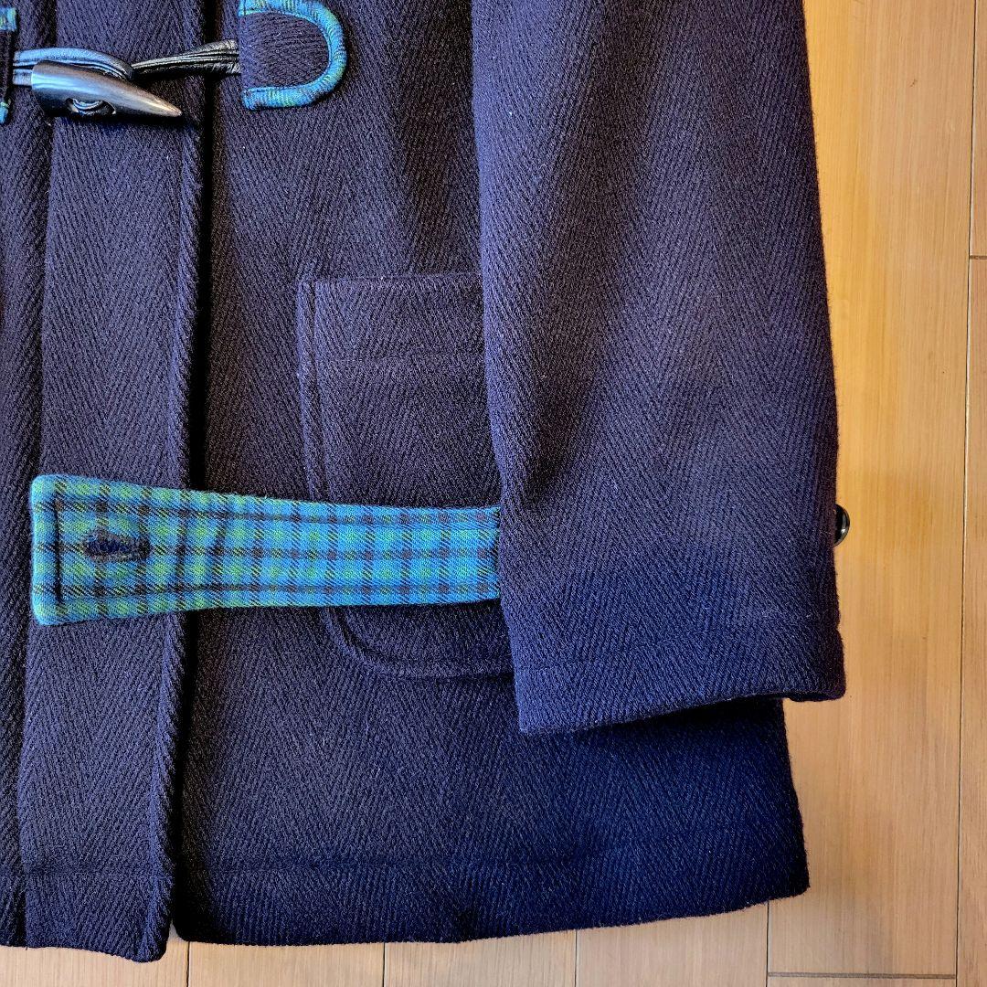 【美品】ファミリア 150 ダッフルウールコート 毛90% 紺色