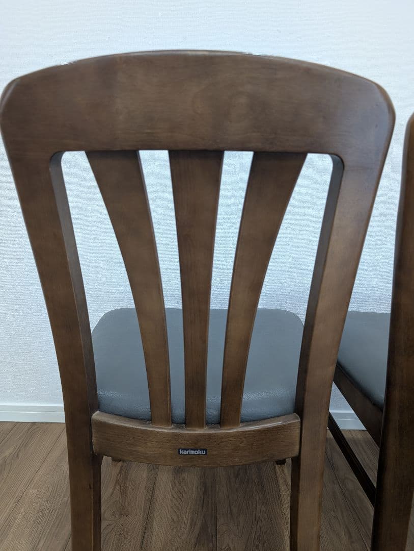 【karimoku】カリモク ダイニングチェア 2脚セット 木製モダン 北欧