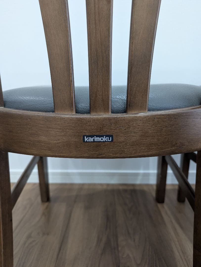 【karimoku】カリモク ダイニングチェア 2脚セット 木製モダン 北欧