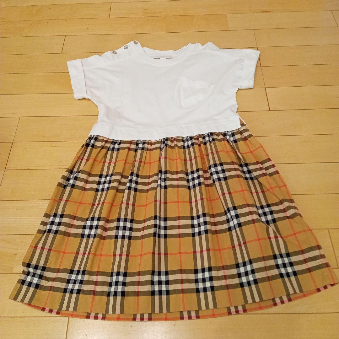 美品☆BURBERRY 半袖ワンピース 8Y135