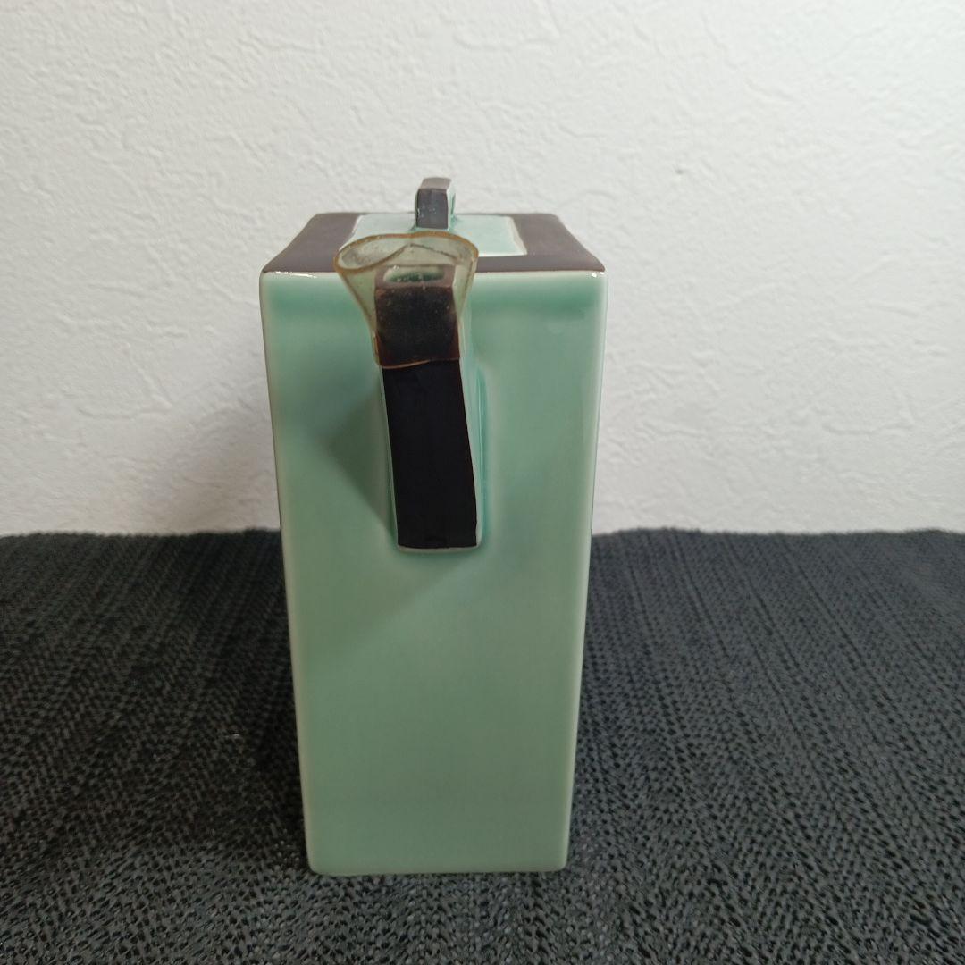 有田焼 深川製磁 笹青磁 水差 水指 四方 茶道具 木箱付き