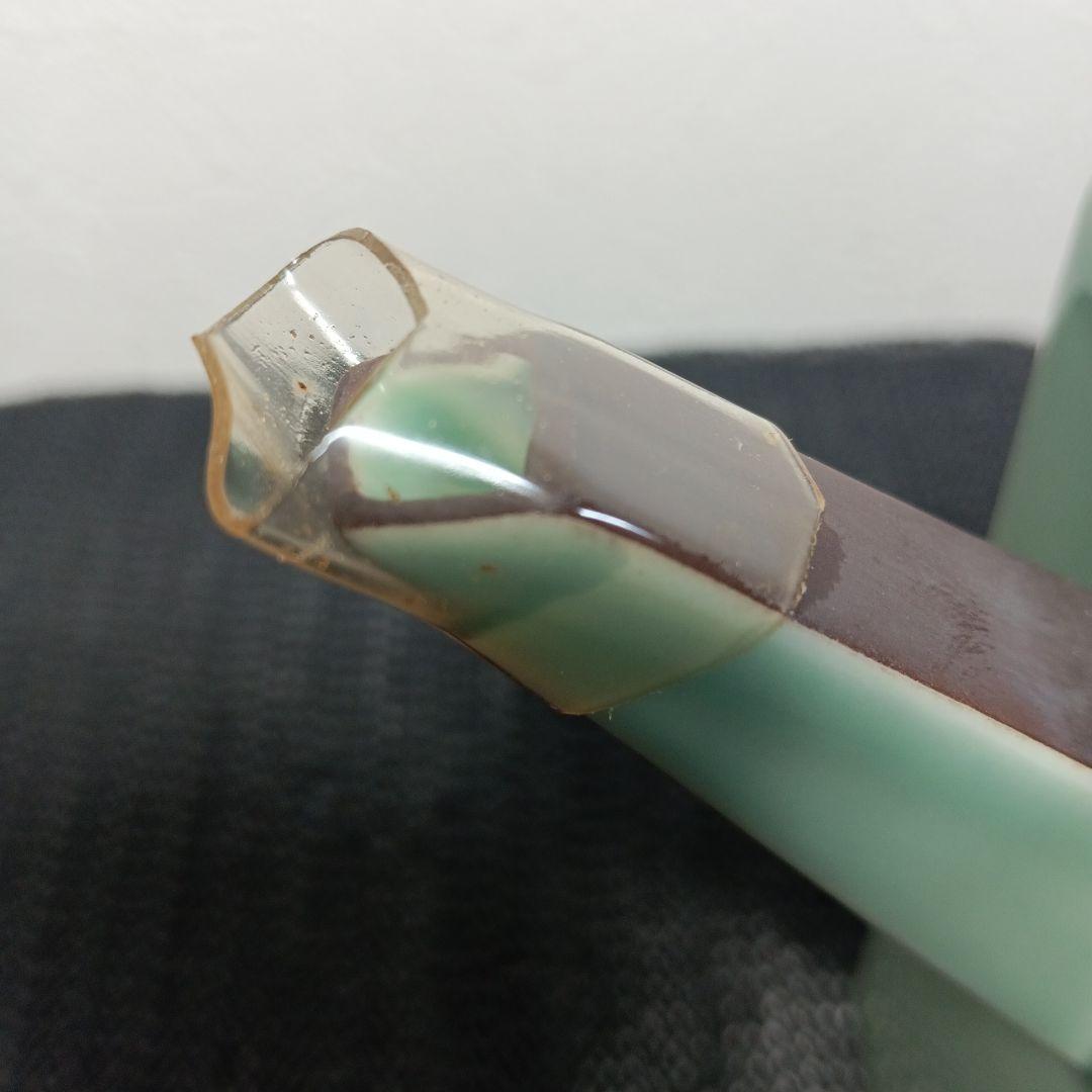 有田焼 深川製磁 笹青磁 水差 水指 四方 茶道具 木箱付き