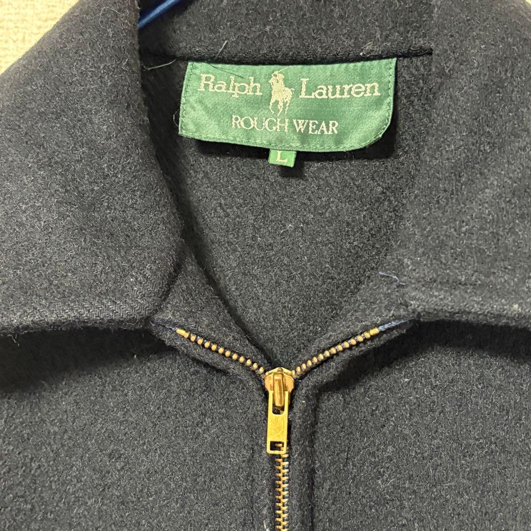 Ralph Lauren ウールジャケット Lサイズ ネイビー　アメカジ　ジップ