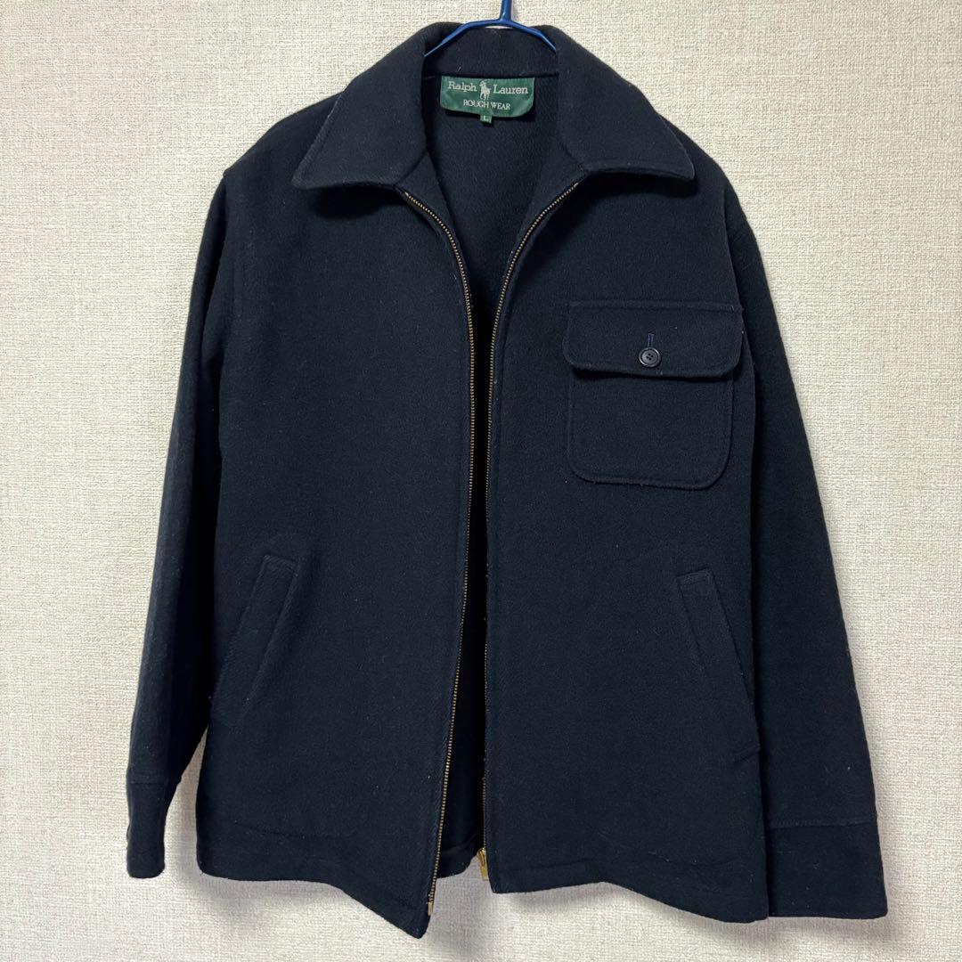 Ralph Lauren ウールジャケット Lサイズ ネイビー　アメカジ　ジップ