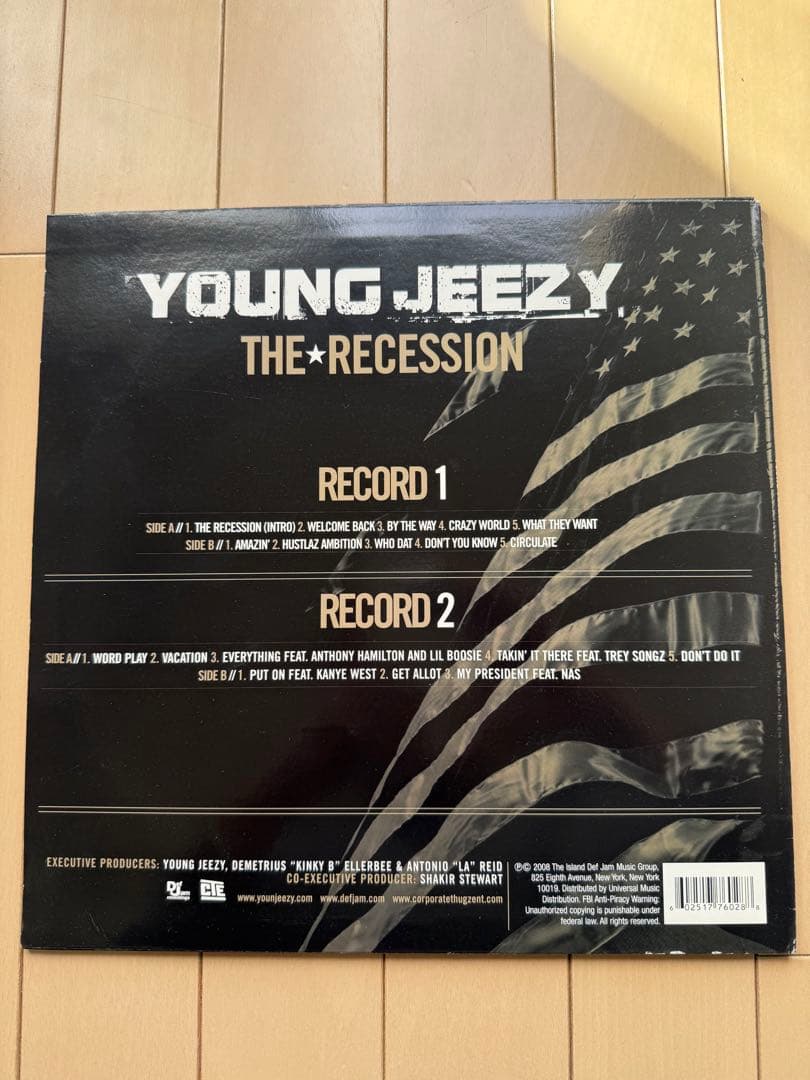 Young Jeezy The Recession 2枚組レコード