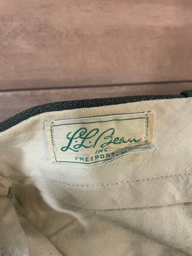 チ*城様 L.L.Bean 筆記体タグ オリーブ ウィップコード・スラックス