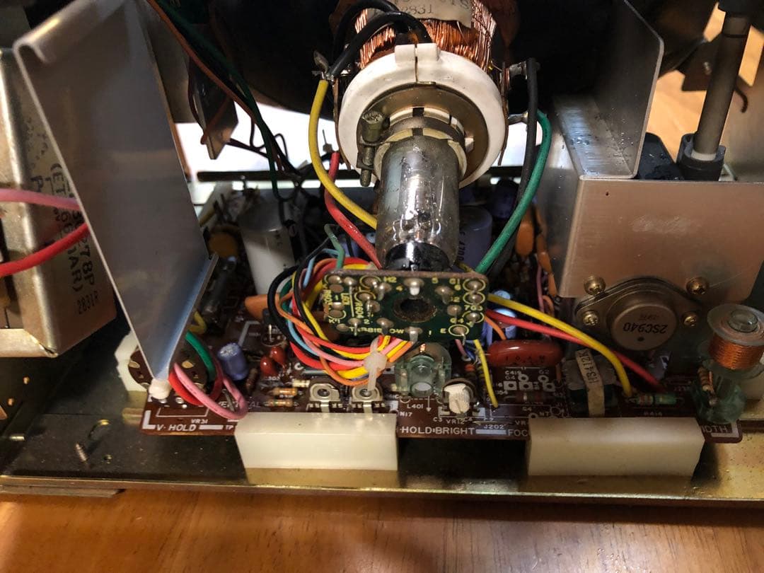 昭和レトロ　アーケードゲーム テーブルゲーム用モニター　松下白黒モニター