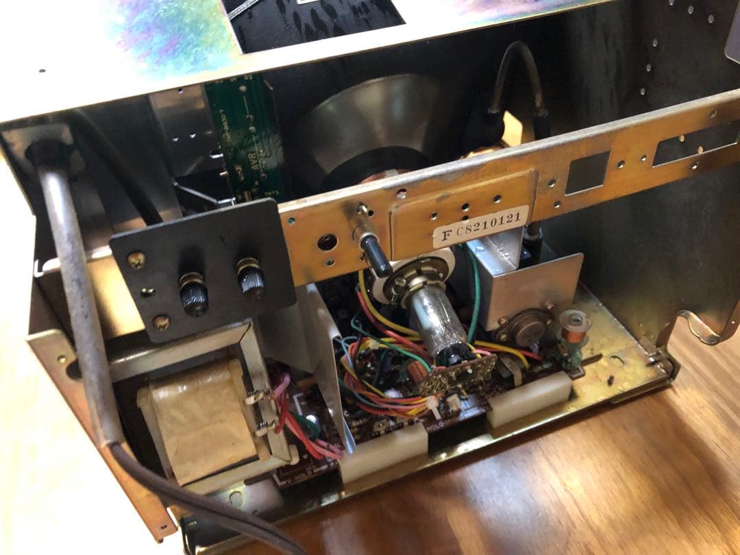 昭和レトロ　アーケードゲーム テーブルゲーム用モニター　松下白黒モニター