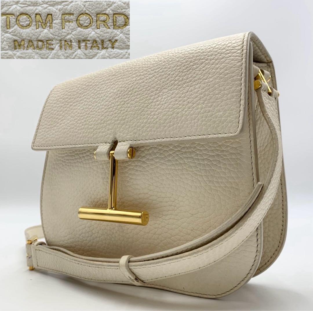 美品 TOM FORD トムフォード Tara タラ Tロゴ ショルダーバッグ