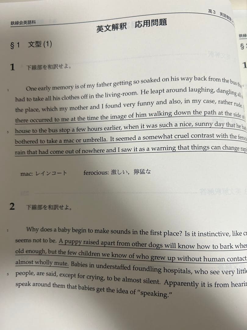【鉄緑会】 2021年度高3英語 入試英語問題集 復習シリーズ