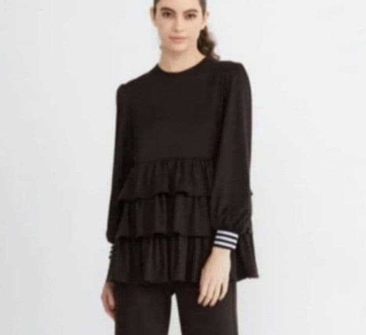 ボーダーズアットバルコニー ウィークエンドティアードトップ カットソー