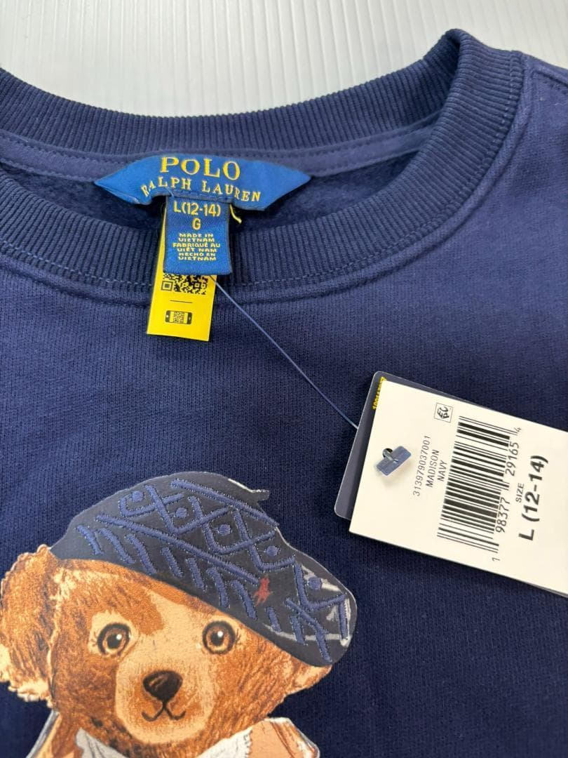 残り１枚新作新品ラルフローレン ポロベア トレーナーガールズL150