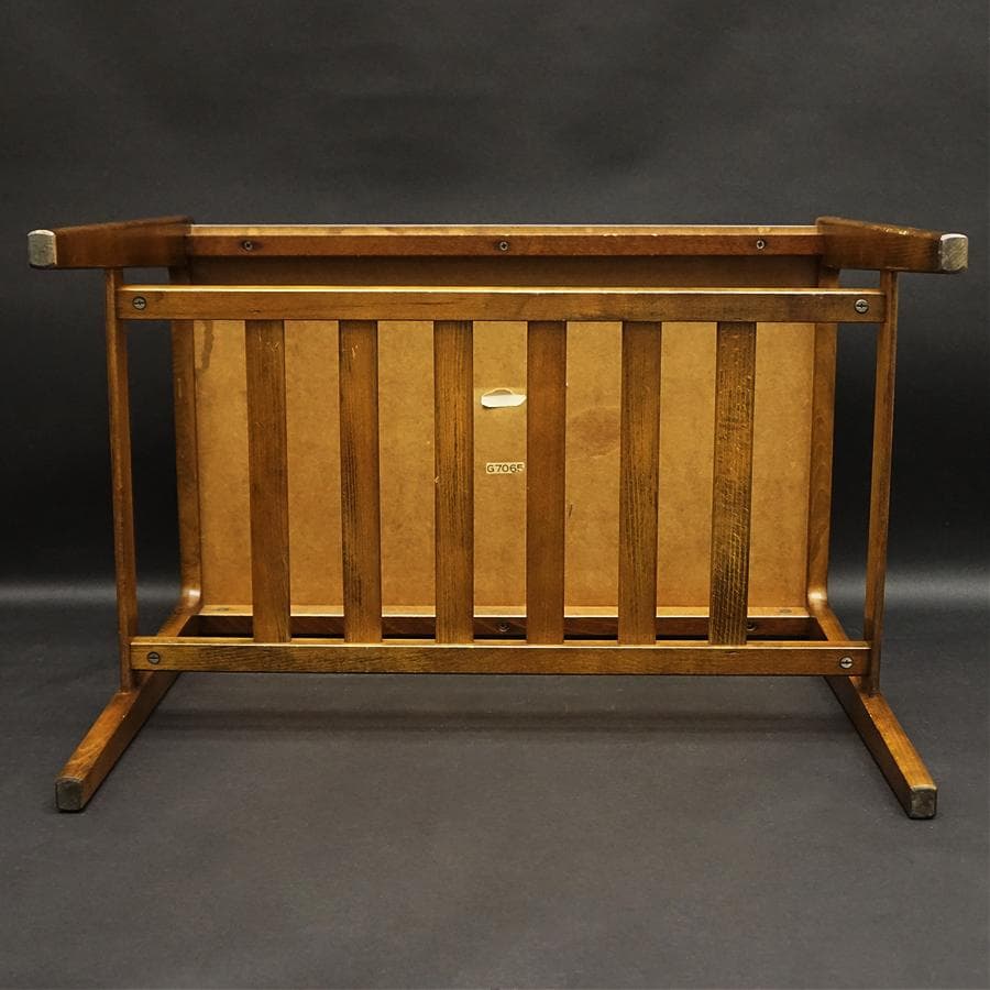 オールドカリモク 白い天板 カフェテーブル ローテーブル サイドテーブル レトロ