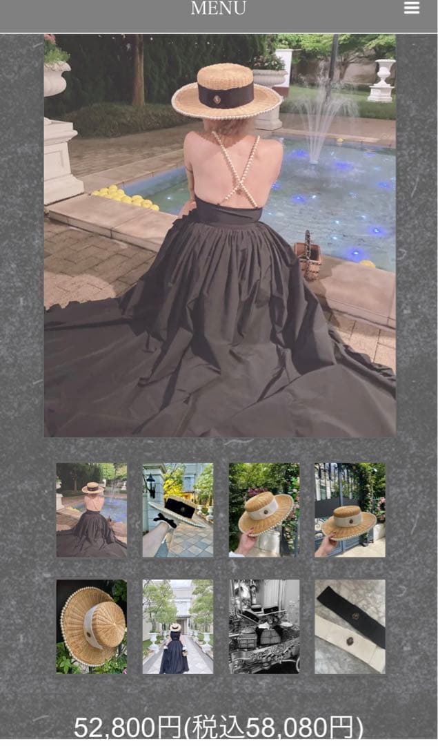 お値引き！Vaqutaux ヴァクトー パール付き麦わらぼうし