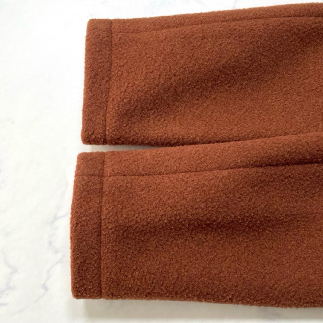 ダントン DANTON ウールモッサ ノーカラージャケット ブラウン Mサイズ