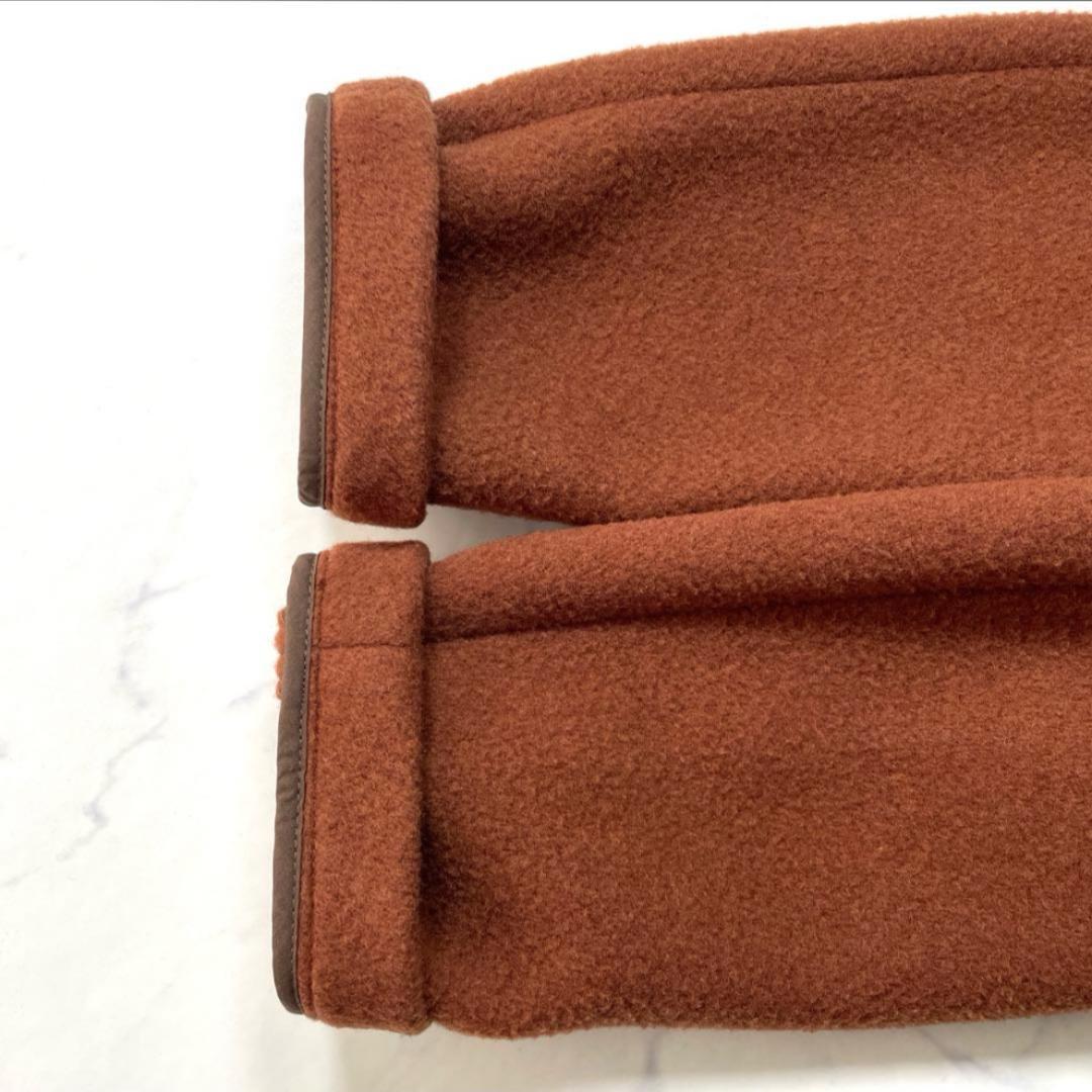 ダントン DANTON ウールモッサ ノーカラージャケット ブラウン Mサイズ