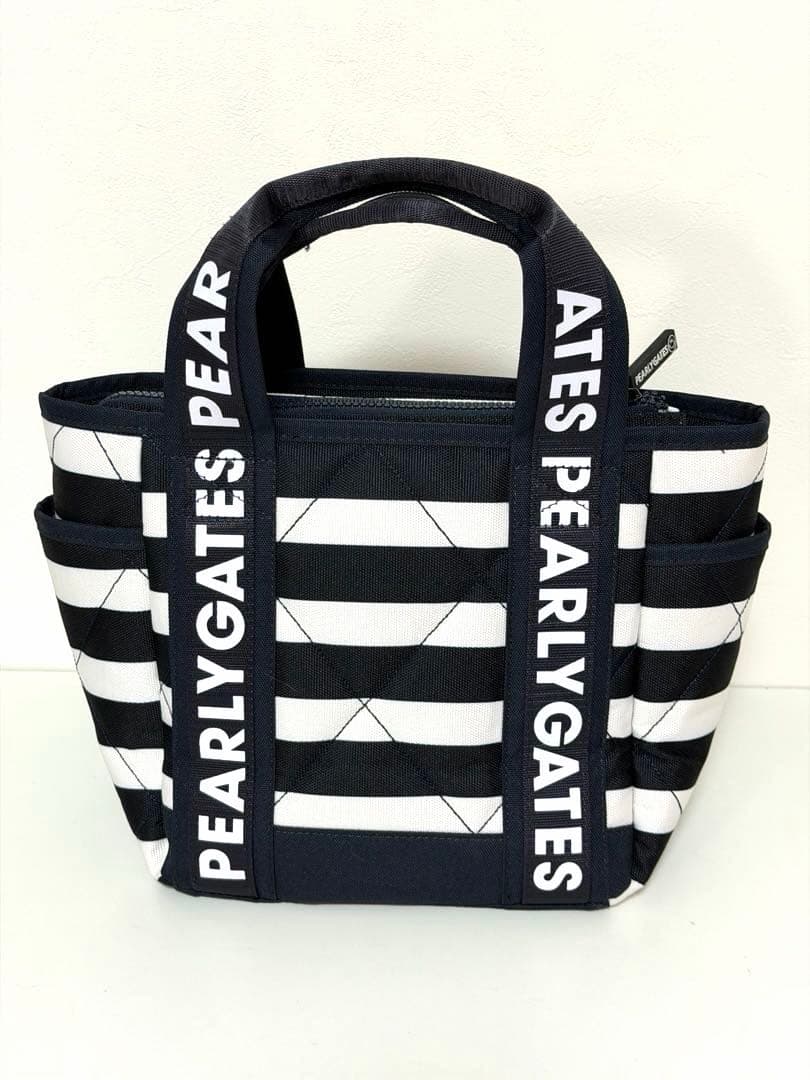 【超美品】パーリーゲイツ キルティングボーダー カートバッグ