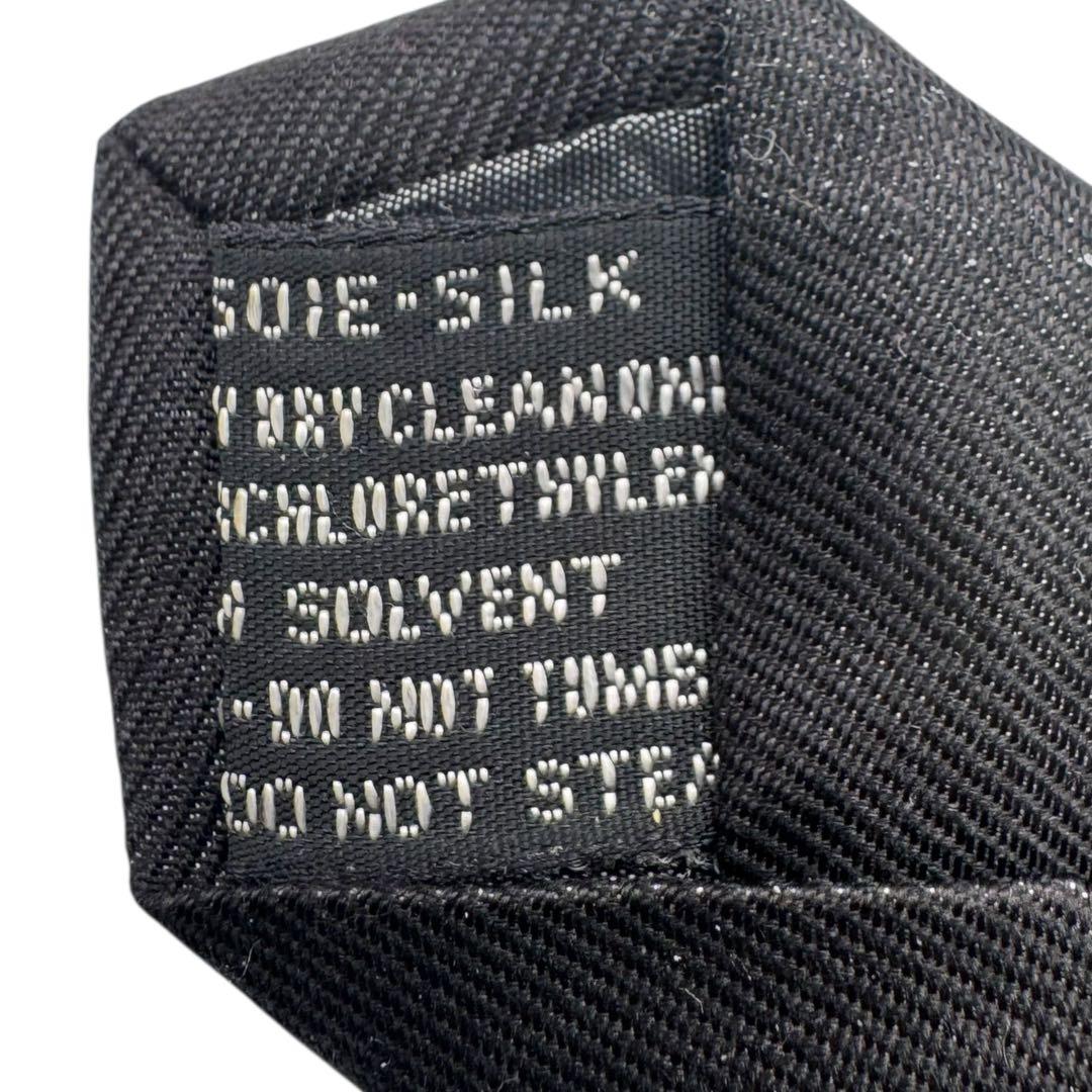 GIANNI VERSACE ヴェルサーチ ネクタイ ジャガード 黒 シルク