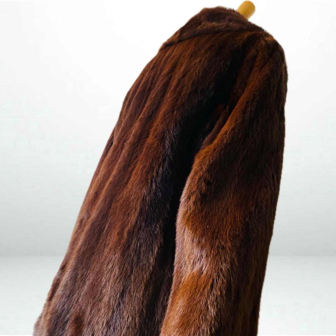 最高峰✨◆BALMAIN◆380万 仏 極上マホガニーミンクファーコート