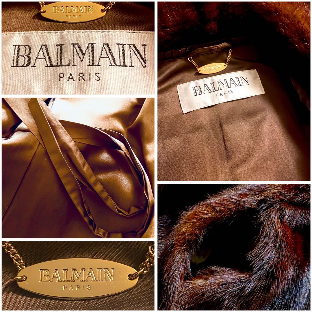 最高峰✨◆BALMAIN◆380万 仏 極上マホガニーミンクファーコート