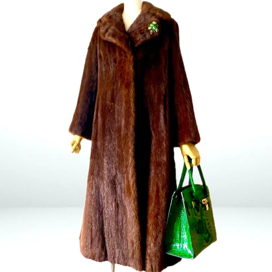 最高峰✨◆BALMAIN◆380万 仏 極上マホガニーミンクファーコート