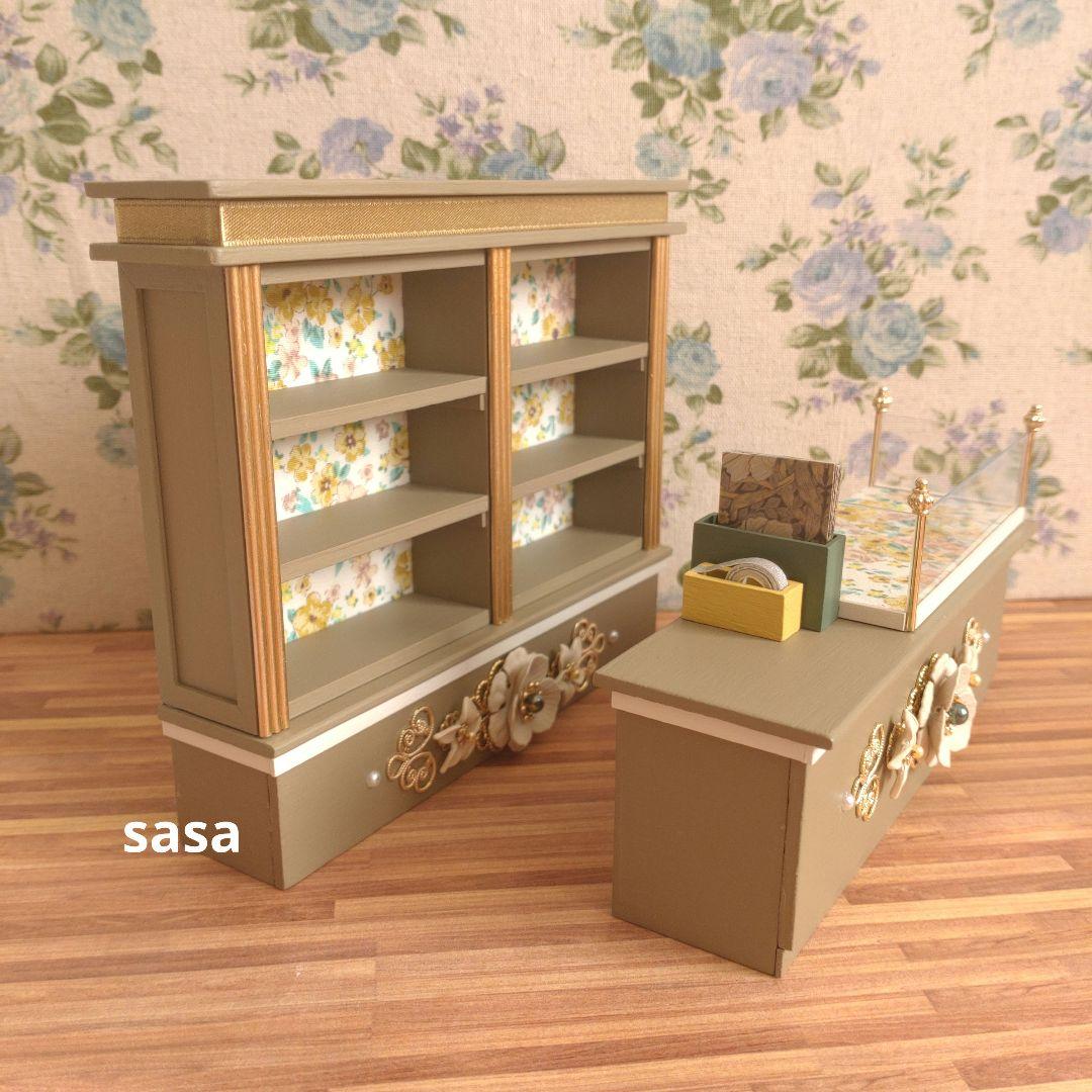 ミニチュア家具　焼き菓子が美味しい紅茶屋さん《アンティークウッド》