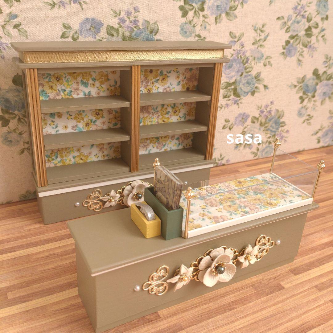 ミニチュア家具　焼き菓子が美味しい紅茶屋さん《アンティークウッド》