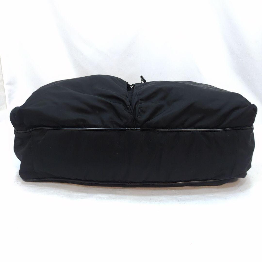 プラダ メッセンジャーバッグ レザー×ナイロン 大容量 黒 ギャラ付