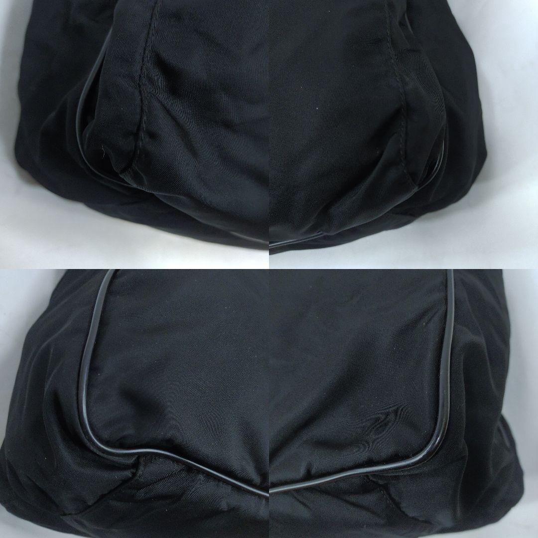 プラダ メッセンジャーバッグ レザー×ナイロン 大容量 黒 ギャラ付