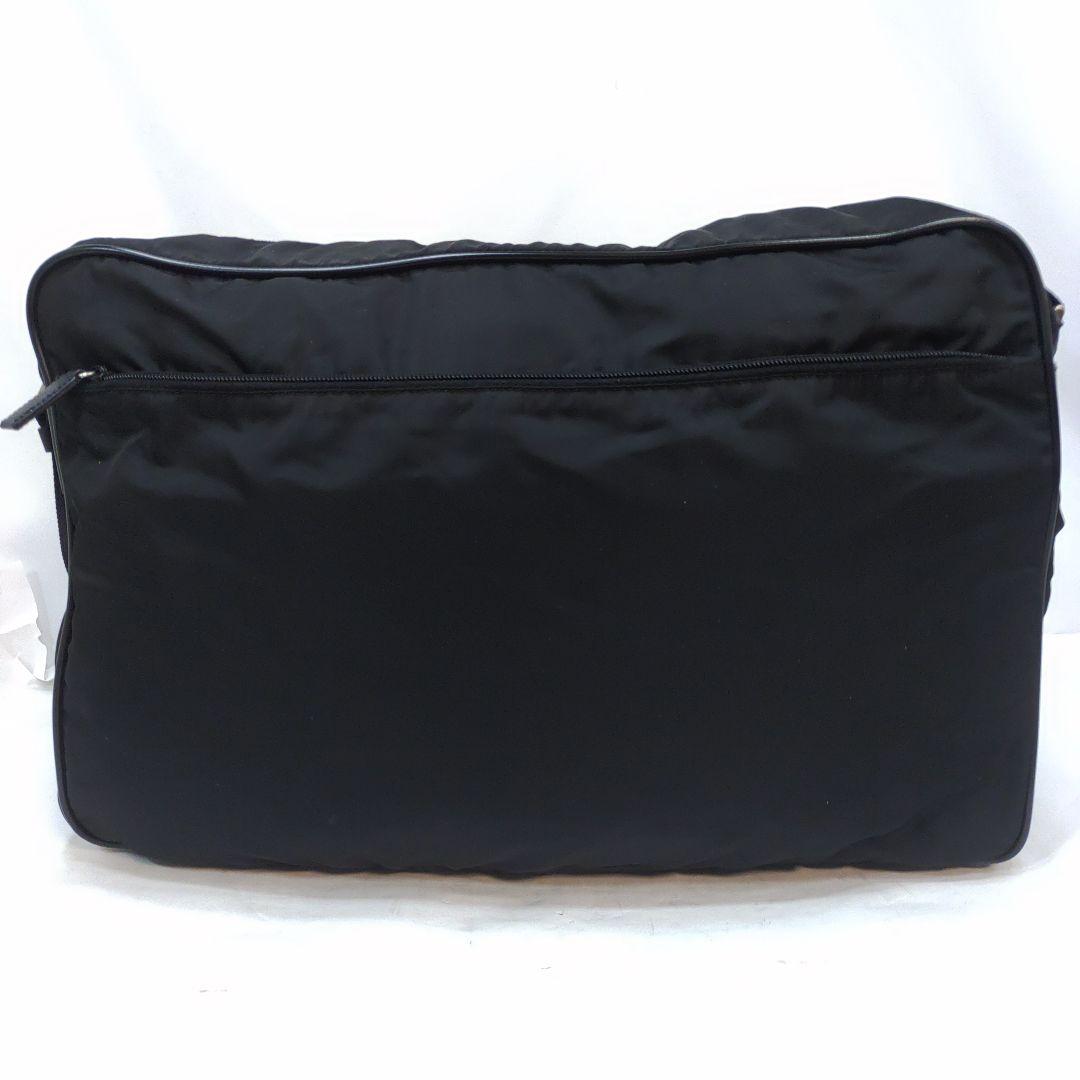 プラダ メッセンジャーバッグ レザー×ナイロン 大容量 黒 ギャラ付