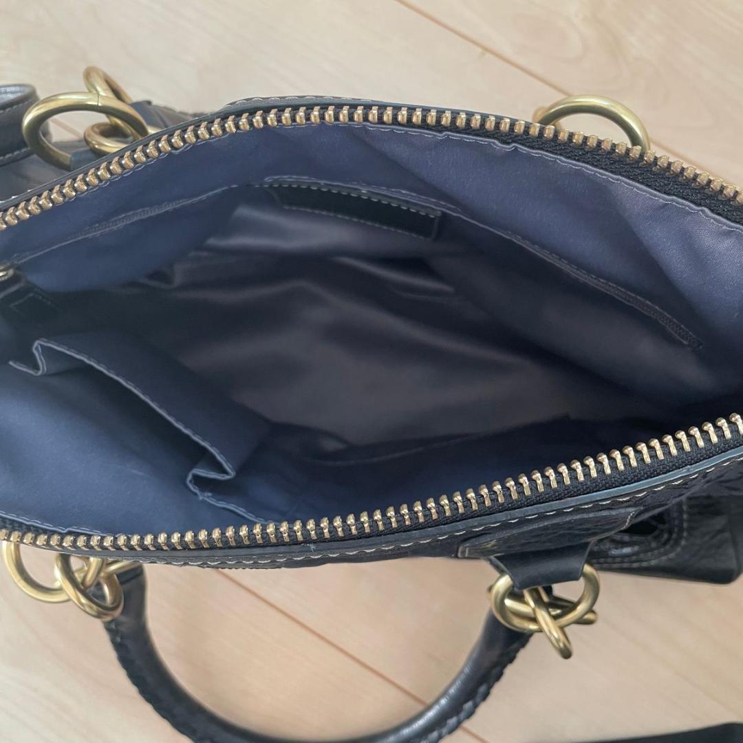 コーチ パッチワーク 2way ハンドバッグ　ショルダーバッグ 12479 黒