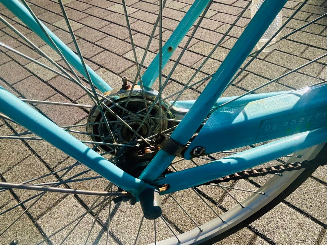 東京都内　引き渡し限定　子供用自転車　水色　24インチ　De angelis