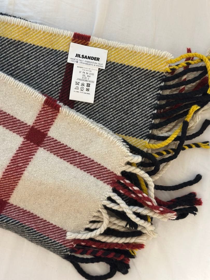 ジル サンダー 20AW チェックマフラー