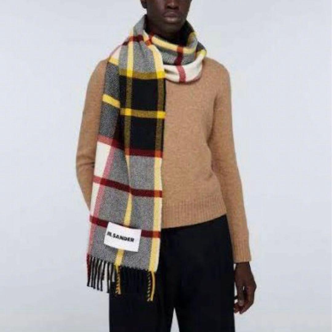 ジル サンダー 20AW チェックマフラー