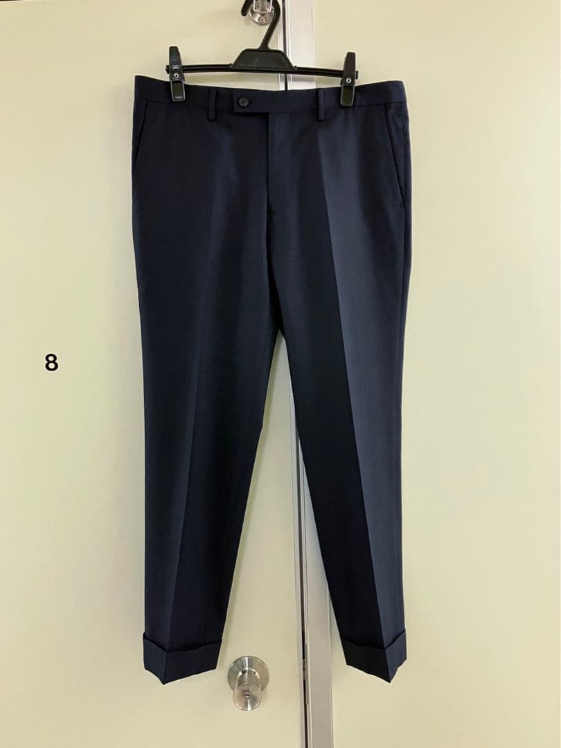 〓 〓 NAVY SILK×WOOL バーズアイ スーツ