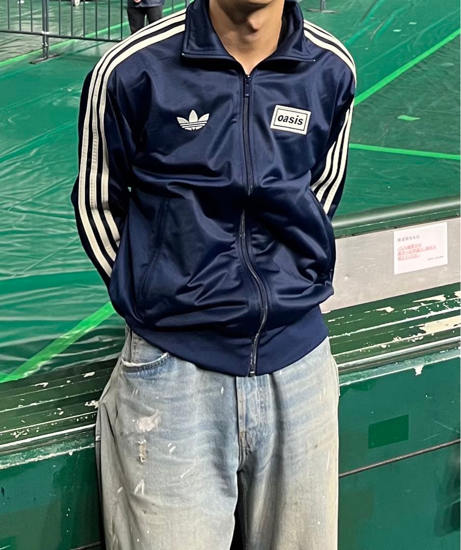 OASIS×adidas ジャージ　ネイビー　XS