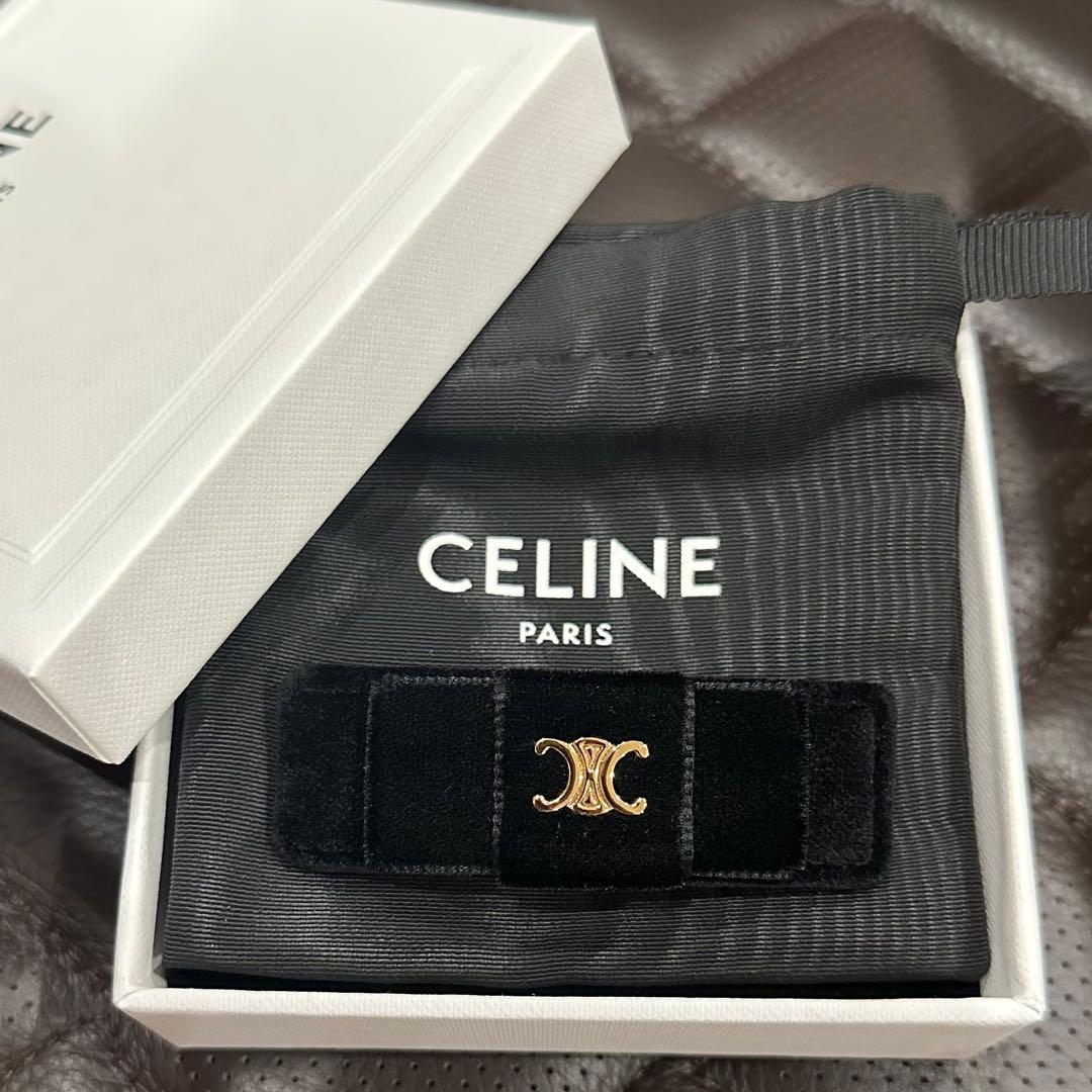 CELINE ルソワール リボン ヘアクリップ　バレッタ