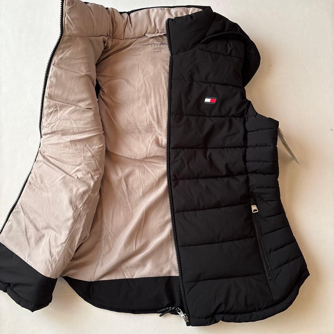 A285新品  ト中綿ベストフード付(M)レディース