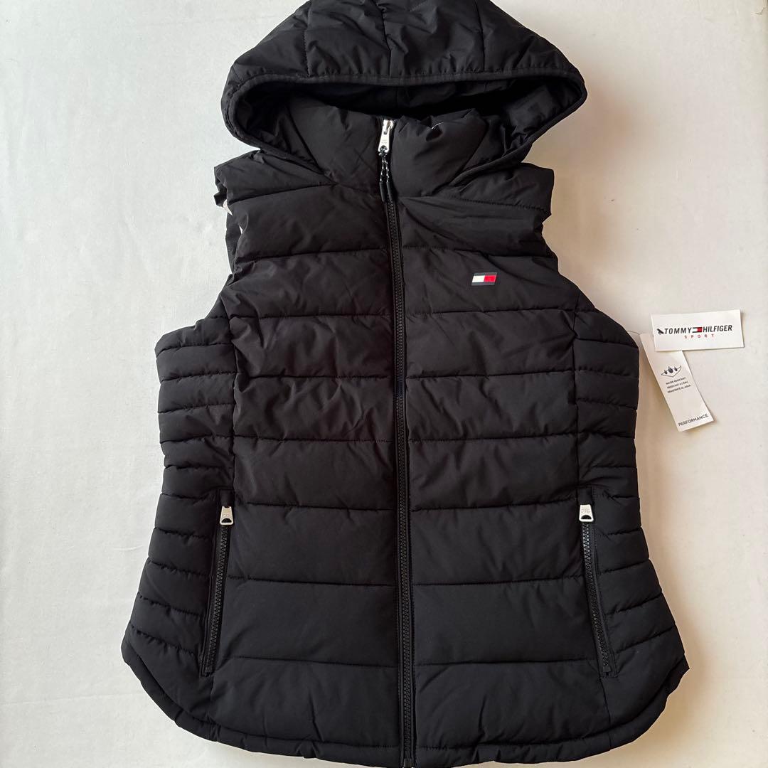 A285新品  ト中綿ベストフード付(M)レディース