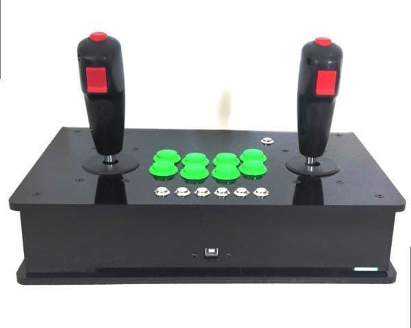 メタルホーク マルチアケコン黒 ツインレバー ジョイスティック アケアカ対応