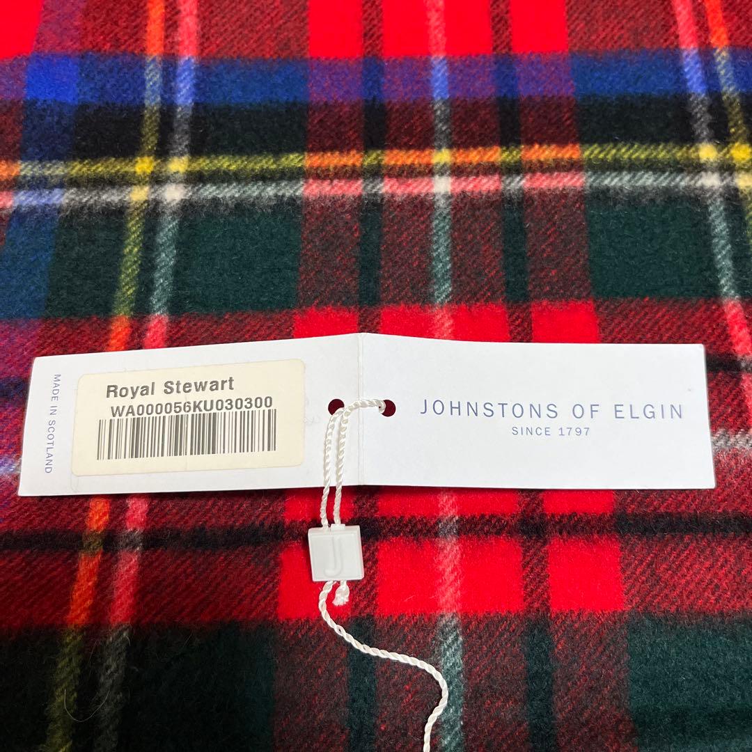 【美品】ジョンストンズ　ロイヤルスチュワート大判　タグつき