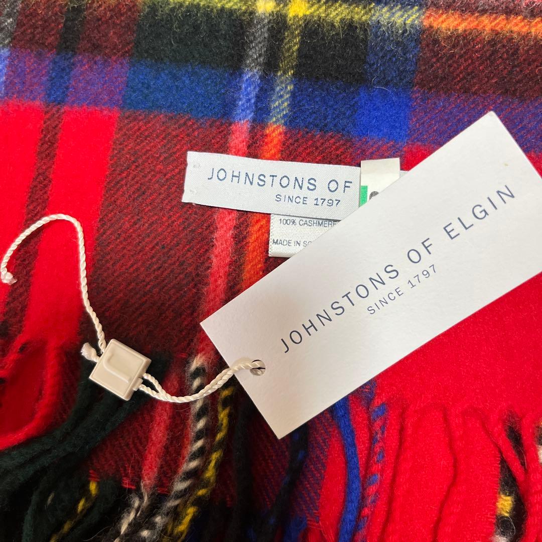 【美品】ジョンストンズ　ロイヤルスチュワート大判　タグつき